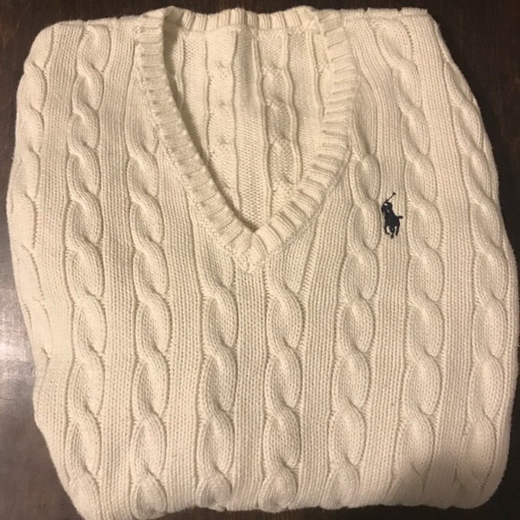 Polo Ralph Lauren Sweaters - Polo cable knit white sweater